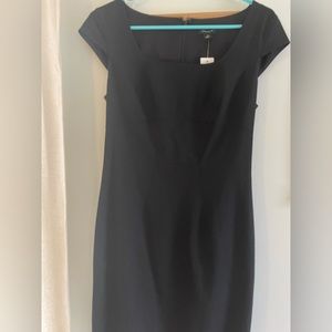 NWT Ann Taylor Black Sheath Dress Cap Sleeves Size 2